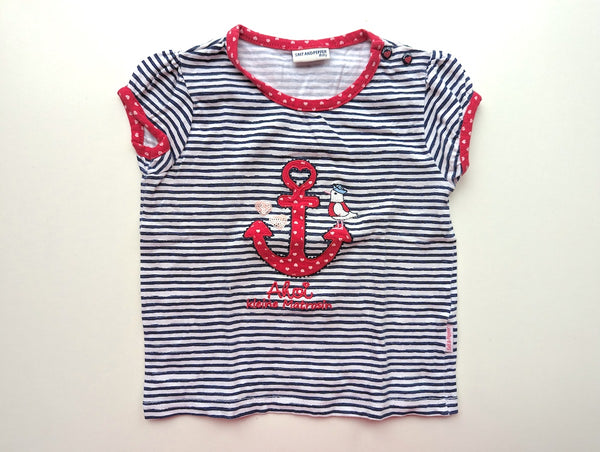 T-Shirt, Ahoi kleine Matrosin - Salt and Pepper Baby, Mädchen Gr.80