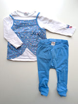 2tlg. Outfit, Top mit integriertem Shirt & Leggings - S.Oliver, Mädchen Gr.68