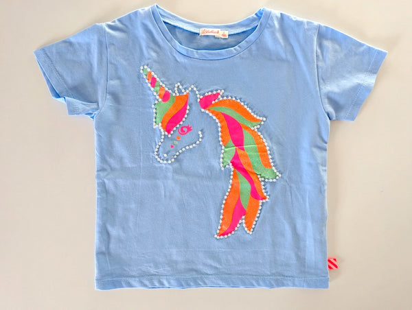 *Neuwertig* T-Shirt, Einhorn mit Glitzer und Perlen - Billieblush, Gr.110/116