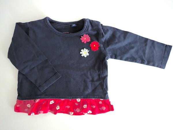 Langarmshirt mit Blümchen - Tom Tailor, Mädchen Gr.62