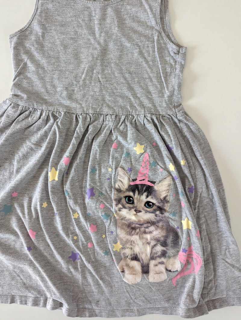 Kleid, Katze - H&M, Gr.122/128