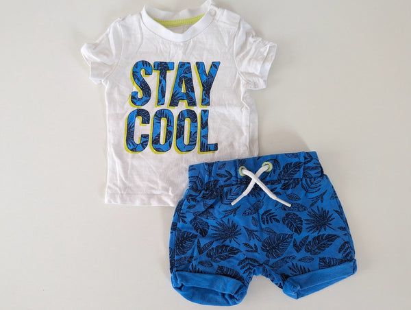 2er Set Stay cool, T-Shirt mit Shorts - C&A, Junge Gr.56/62