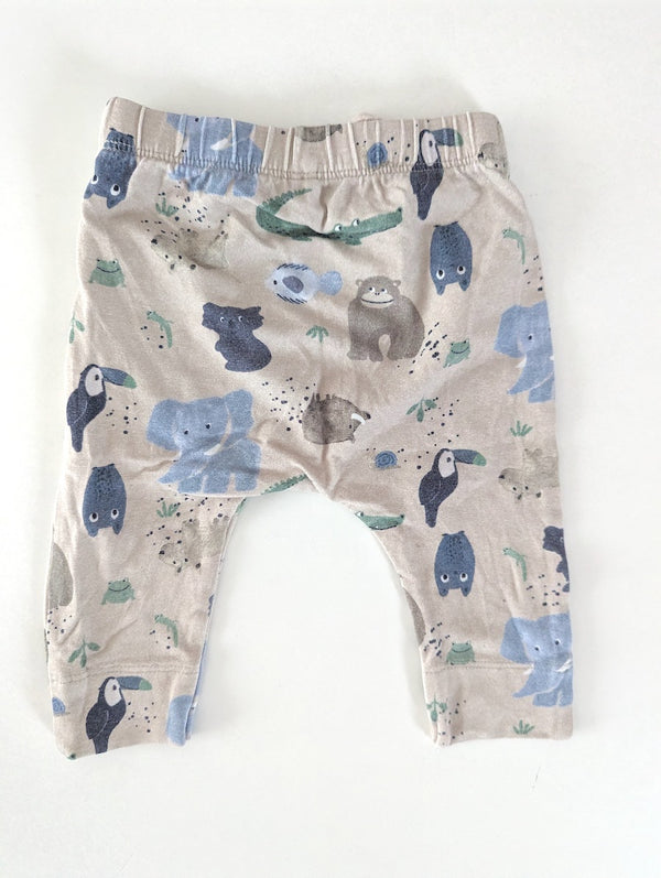 Dünne Stoffhose, Dschungeltiere - Name it, Unisex Gr.56