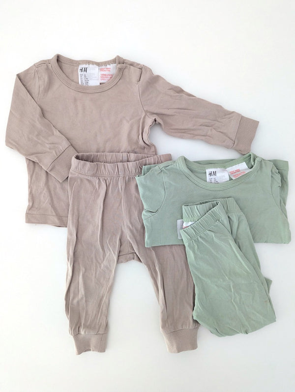 4 tlg. Set, Schlafanzug - H&M, Unisex Gr.62