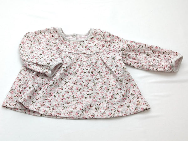 Langarmshirt Tunika mit Blümchen- Petit Bateau, Gr.68/74