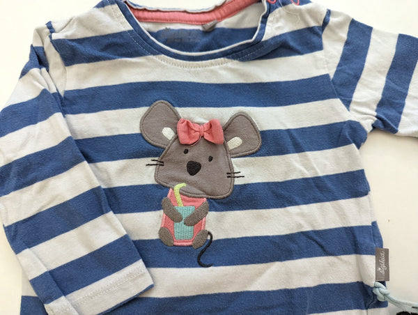 Langarmshirt gestreift mit Maus - Sigikid, Mädchen Gr.68