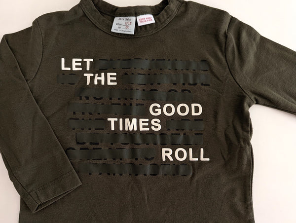 Langarmshirt, Good times - Zara Baby, Junge Gr.80