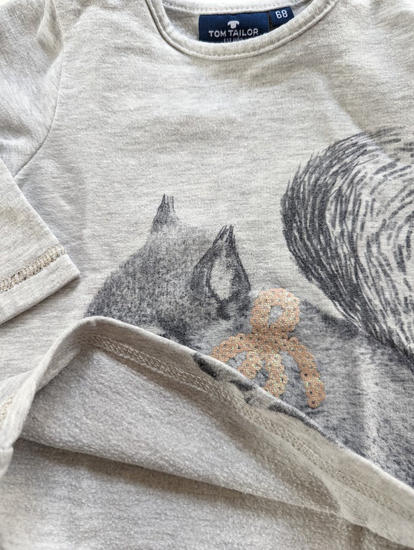 Sweatshirt mit Eichhörnchen, gefüttert -Tom Tailer, Mädchen Gr.68