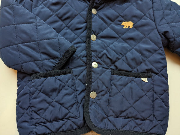 Steppjacke mit Kapuze, wattiert - Sanetta, Unisex Gr.68