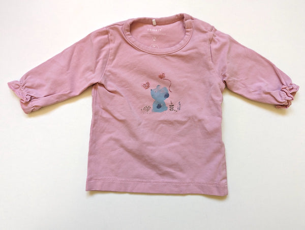 Langarmshirt, Kleine Maus - Name it, Mädchen Gr.56