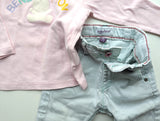 2er Set, Langarmshirt mit Hose - United Colors of Benetton & Babyface, Mädchen Gr.68