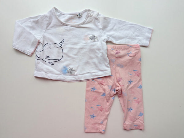 2er Set, Langarmshirt mit Leggings,  Im Meer - Tom Tailor, Mädchen Gr.50/56