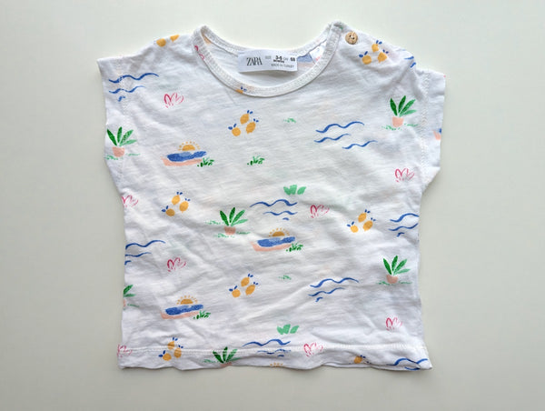 T-Shirt,Beach - Zara, Mädchen Gr.62/68